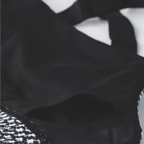 Lululemon Both Ways Sports Bra Scatter Star Black White Gray Print Size 8 - Picture 7 of 11